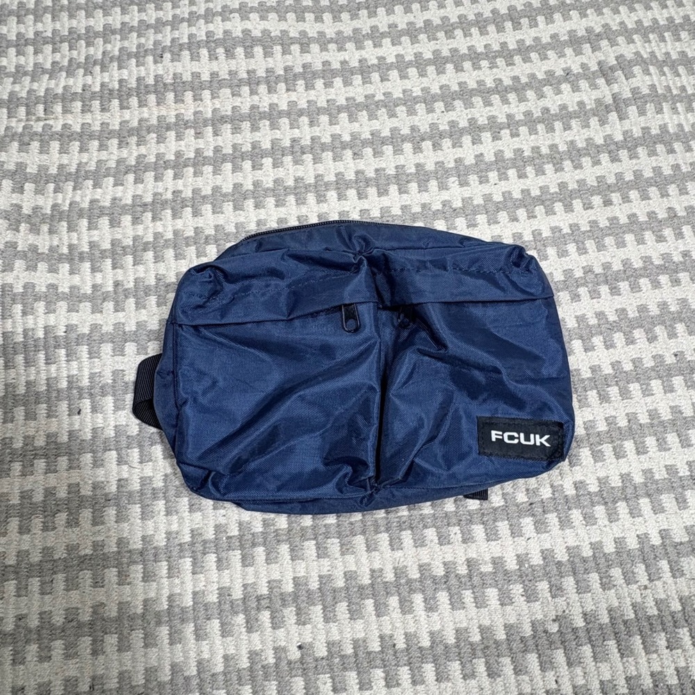 French Connection FCUK Navy Blue Waist Bag Fanny Pack Adjustable Strap Y2K Style